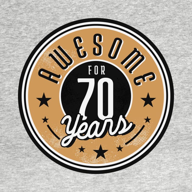 Vintage Awesome for 70 Years // Retro 70th Birthday Celebration by Now Boarding